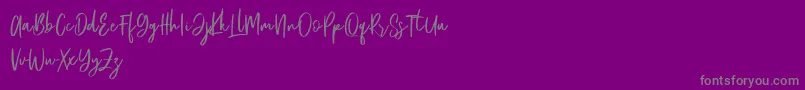 Emerisa Free-Schriftart – Graue Schriften auf violettem Hintergrund