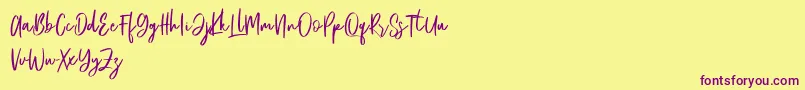 Emerisa Free Font – Purple Fonts on Yellow Background