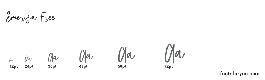 Größen der Schriftart Emerisa Free