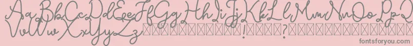 Emerttons Font – Gray Fonts on Pink Background