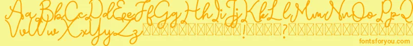 Emerttons Font – Orange Fonts on Yellow Background