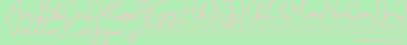Emerttons Font – Pink Fonts on Green Background