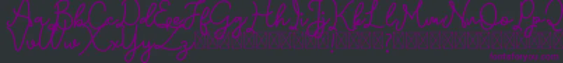 Emerttons Font – Purple Fonts on Black Background