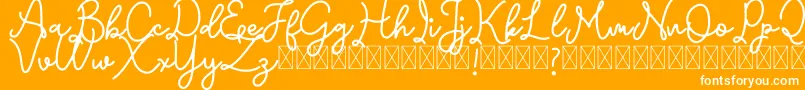 Emerttons Font – White Fonts on Orange Background