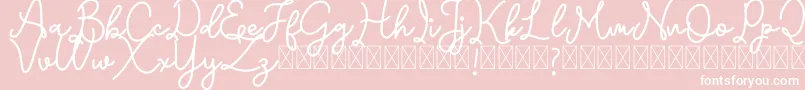 Emerttons Font – White Fonts on Pink Background