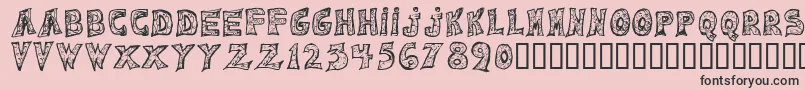 Emilie Regular-Schriftart – Schwarze Schriften auf rosa Hintergrund