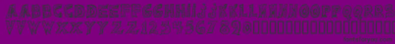 フォントEmilie Regular – 紫の背景に黒い文字