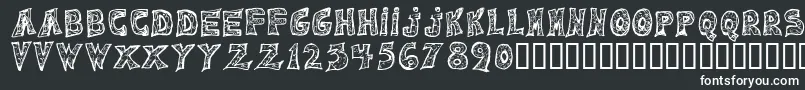 Шрифт Emilie Regular – белые шрифты на чёрном фоне