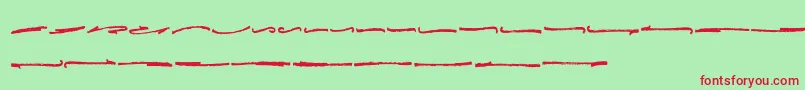 Emilly Stories Swash Font – Red Fonts on Green Background