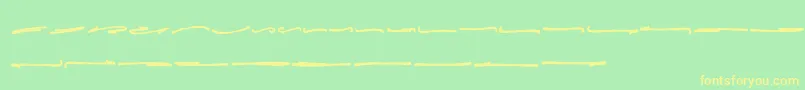 Emilly Stories Swash Font – Yellow Fonts on Green Background
