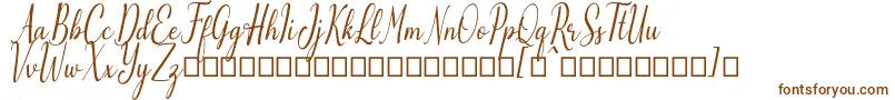 Шрифт Emilyne Demo – коричневые шрифты на белом фоне