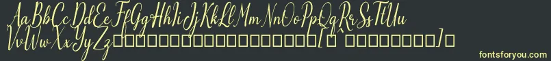 Emilyne Demo Font – Yellow Fonts on Black Background