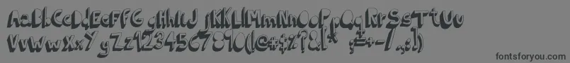 フォントIndietronicaBold – 黒い文字の灰色の背景