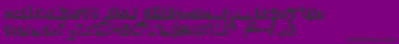 IndietronicaBold-fontti – mustat fontit violetilla taustalla