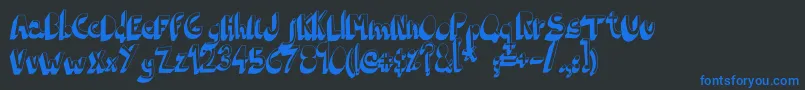 Шрифт IndietronicaBold – синие шрифты на чёрном фоне