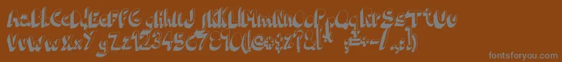 Шрифт IndietronicaBold – серые шрифты на коричневом фоне