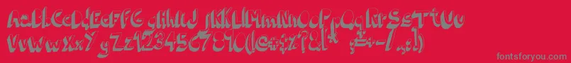 Шрифт IndietronicaBold – серые шрифты на красном фоне