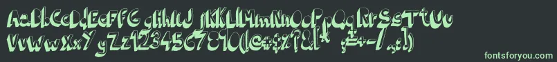 Шрифт IndietronicaBold – зелёные шрифты на чёрном фоне