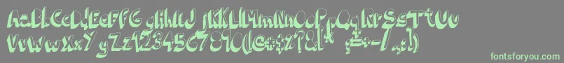 Шрифт IndietronicaBold – зелёные шрифты на сером фоне