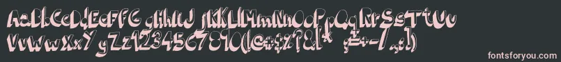 Шрифт IndietronicaBold – розовые шрифты на чёрном фоне