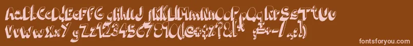 IndietronicaBold Font – Pink Fonts on Brown Background