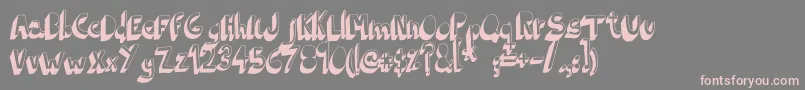 フォントIndietronicaBold – 灰色の背景にピンクのフォント