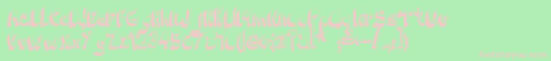 IndietronicaBold Font – Pink Fonts on Green Background