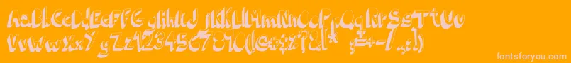 Шрифт IndietronicaBold – розовые шрифты на оранжевом фоне