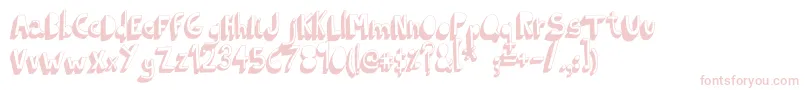 フォントIndietronicaBold – 白い背景にピンクのフォント