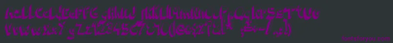 Шрифт IndietronicaBold – фиолетовые шрифты на чёрном фоне