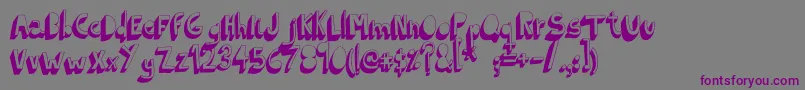 Шрифт IndietronicaBold – фиолетовые шрифты на сером фоне