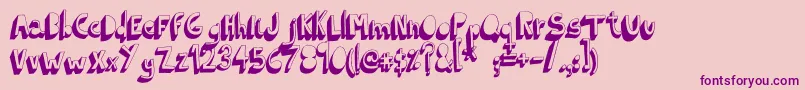 IndietronicaBold-Schriftart – Violette Schriften auf rosa Hintergrund