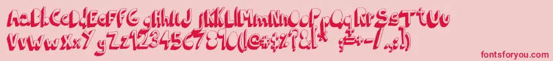フォントIndietronicaBold – ピンクの背景に赤い文字