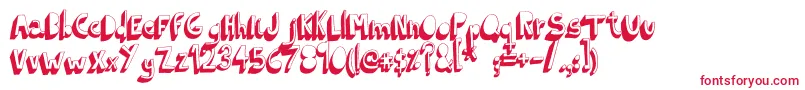 IndietronicaBold Font – Red Fonts on White Background