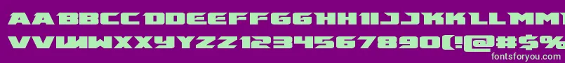 emissary Font – Green Fonts on Purple Background