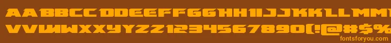 emissary Font – Orange Fonts on Brown Background