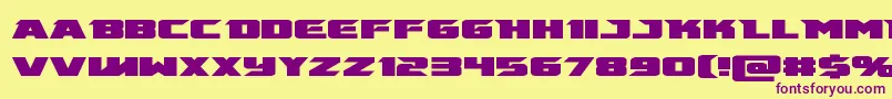 emissary Font – Purple Fonts on Yellow Background