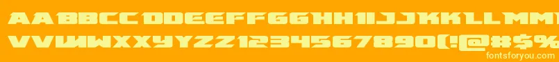 emissary Font – Yellow Fonts on Orange Background