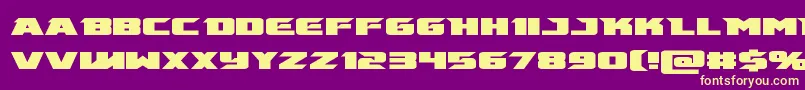 emissary Font – Yellow Fonts on Purple Background