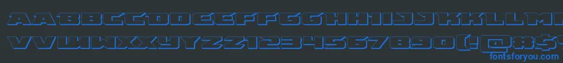Więcej informacji o czcionce emissary3d Czcionka emissary3d – niebieskie czcionki na czarnym tle