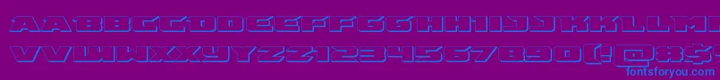 Więcej informacji o czcionce emissary3d Czcionka emissary3d – niebieskie czcionki na fioletowym tle