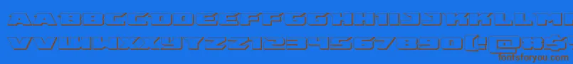 emissary3d Font – Brown Fonts on Blue Background