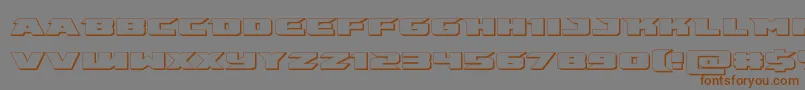 Шрифт emissary3d – коричневые шрифты на сером фоне