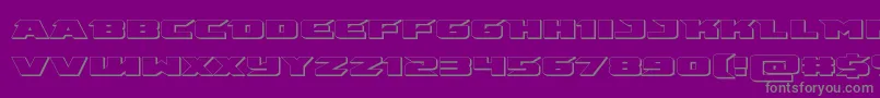 emissary3d Font – Gray Fonts on Purple Background