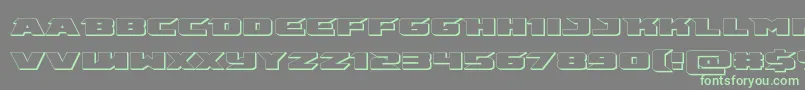 emissary3d Font – Green Fonts on Gray Background