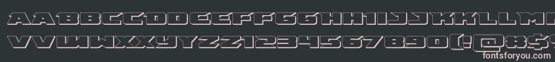 emissary3d Font – Pink Fonts on Black Background