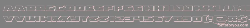 emissary3d Font – Pink Fonts on Gray Background