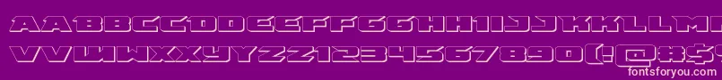 emissary3d Font – Pink Fonts on Purple Background