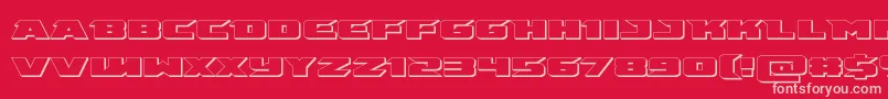 Шрифт emissary3d – розовые шрифты на красном фоне