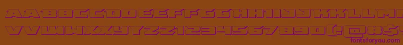 emissary3d Font – Purple Fonts on Brown Background